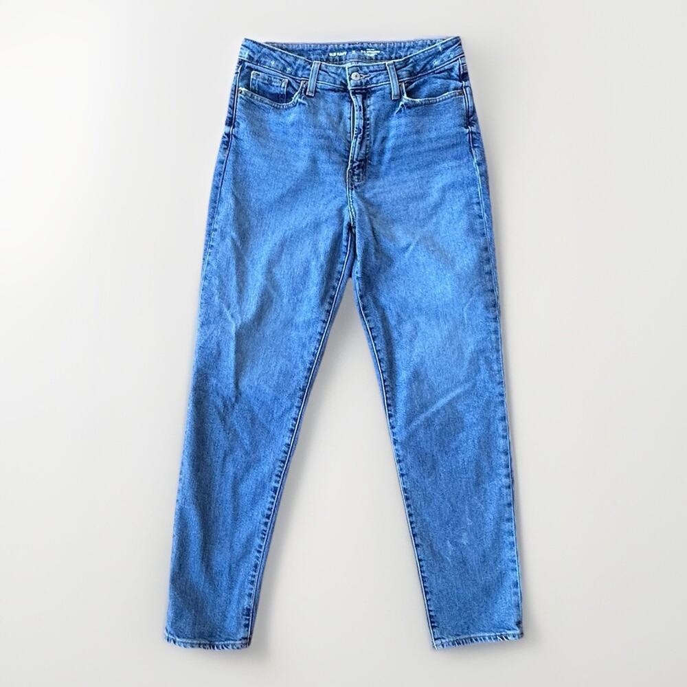 Old Navy O.G. Straight High Rise Jeans Women's Size 10 Tall 90's Fit Blue Denim